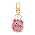 Calfskin Mink Fur Wild Pig Bag Charm Key Holder