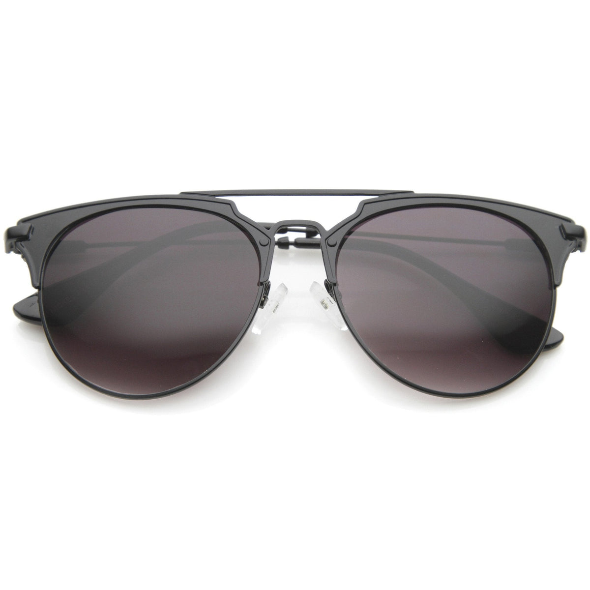 Modern Metallic Double Bridge Pantos Aviator Sunglasses A202