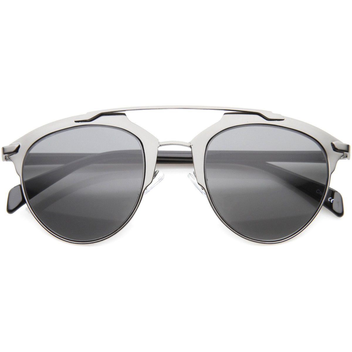 Modern Metallic Double Bridge Pantos Aviator Sunglasses A219