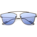 Modern Thin Wire Frame Flat Lens Pantos Sunglasses A353