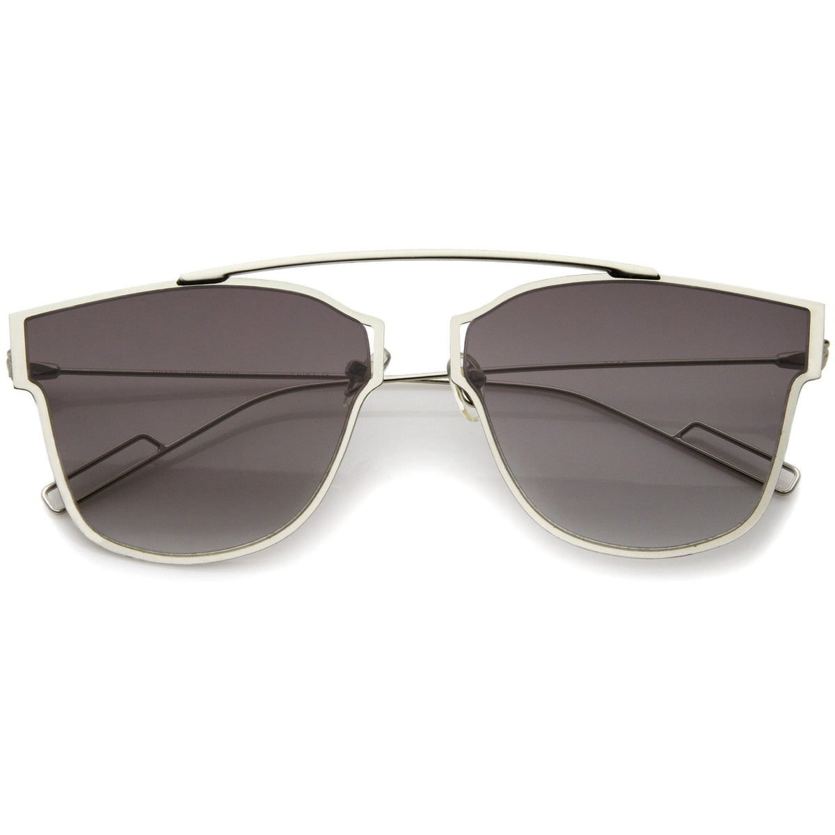 Modern Thin Wire Frame Flat Lens Pantos Sunglasses A353