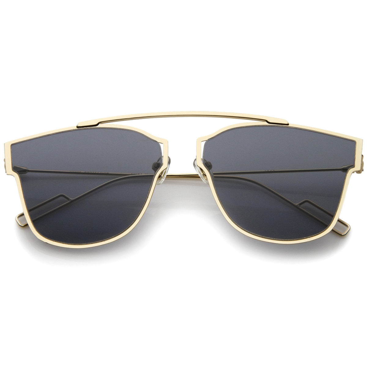 Modern Thin Wire Frame Flat Lens Pantos Sunglasses A353