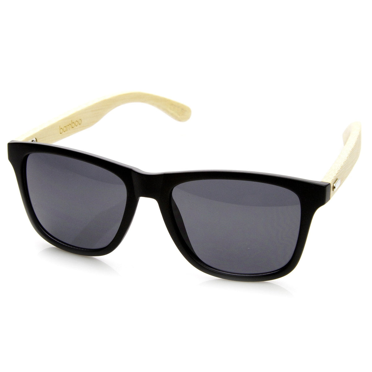 Eco Indie Bamboo Wood Two Tone Horned Rim Sunglasses