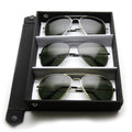 Limited Edition Classic Metal Military Aviator Sunglasses + Travel Case 1041