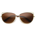 Women's Metal Wire Cat Eye Cut Out Sunglasses 9958