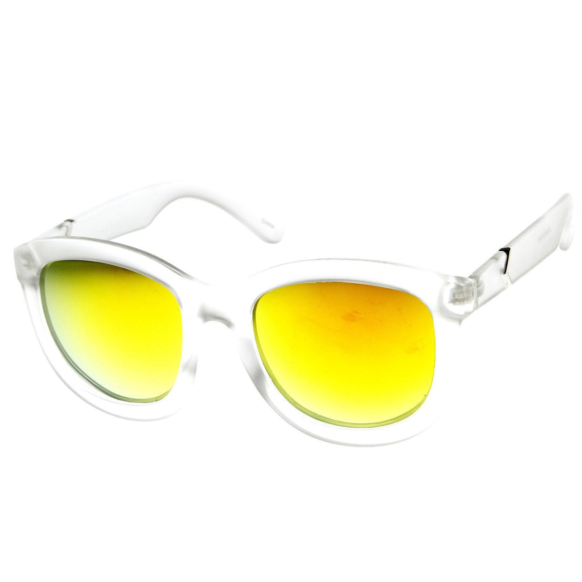 Crazy Frost Frame Mirrored Lens Oversize Sunglasses