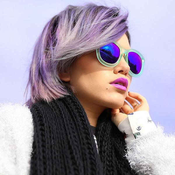 Crazy Frost Frame Mirrored Lens Oversize Sunglasses