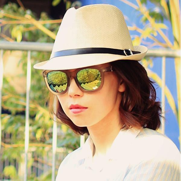 Crazy Frost Frame Mirrored Lens Oversize Sunglasses