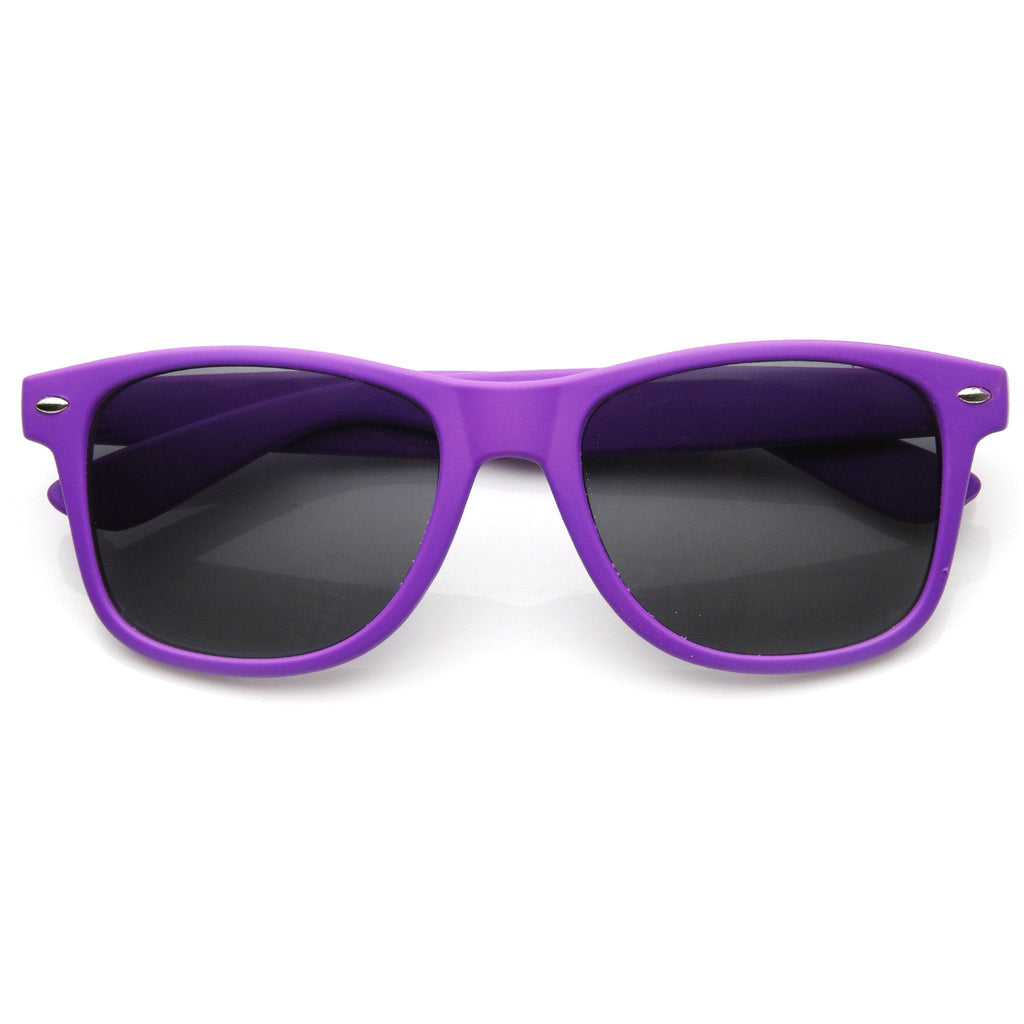 Retro Soft Rubberized Colorful Matte Horned Rim Sunglasses 9344
