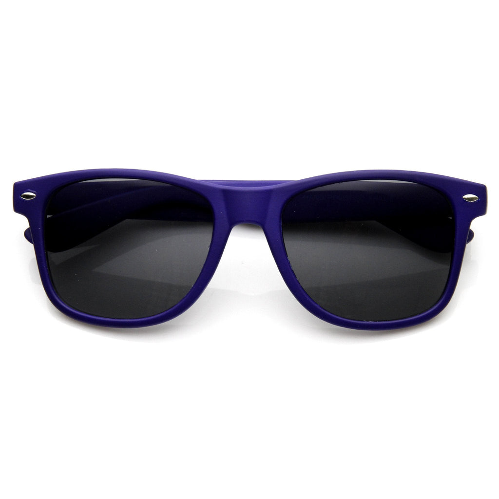 Retro Soft Rubberized Colorful Matte Horned Rim Sunglasses 9344