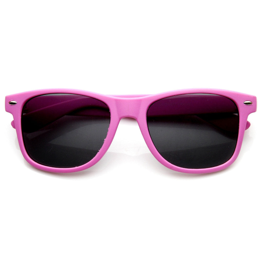 Retro Soft Rubberized Colorful Matte Horned Rim Sunglasses 9344