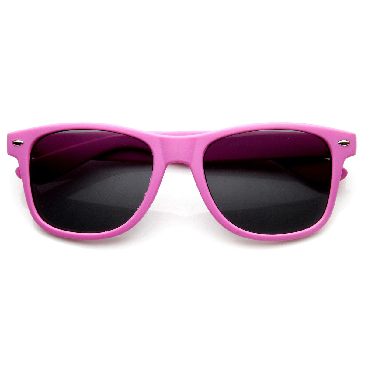 Retro Soft Rubberized Colorful Matte Horned Rim Sunglasses 9344