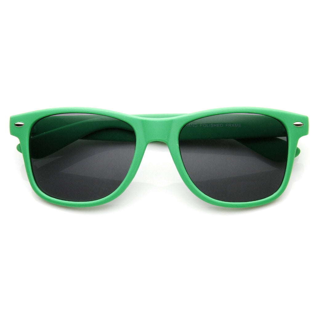 Retro Soft Rubberized Colorful Matte Horned Rim Sunglasses 9344