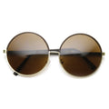 Womens Designer Inspired Super Round Oversize Two Tone Sunglasses 9408