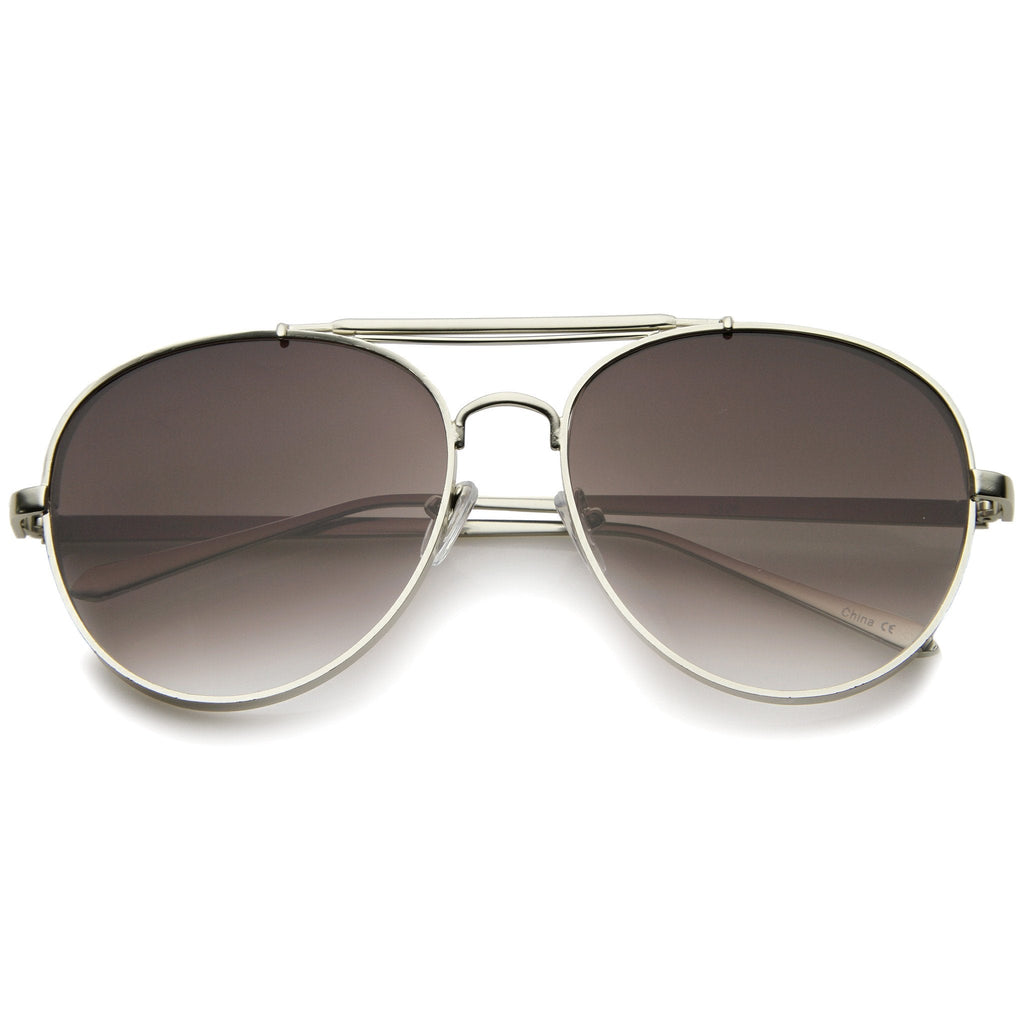 Modern Side Cover Flat Lens Aviator Sunglasses A253