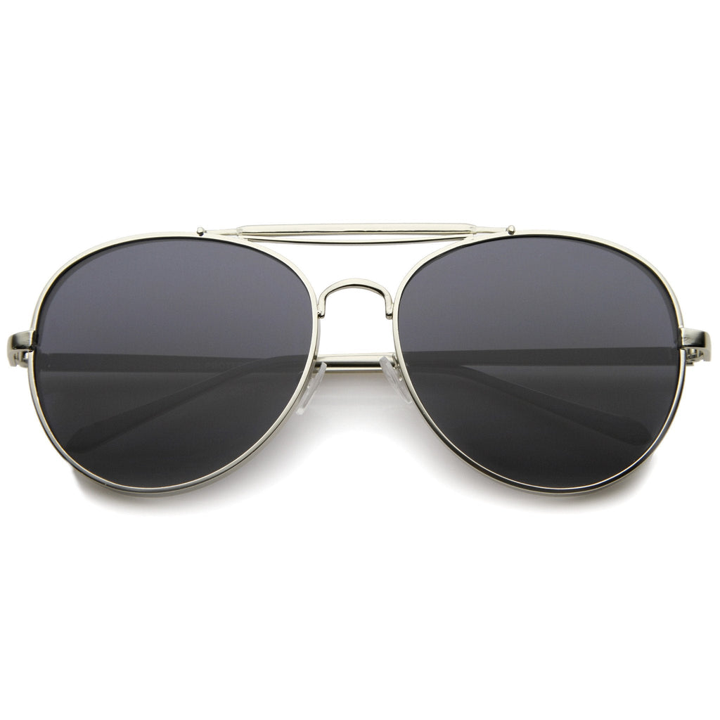 Modern Side Cover Flat Lens Aviator Sunglasses A253