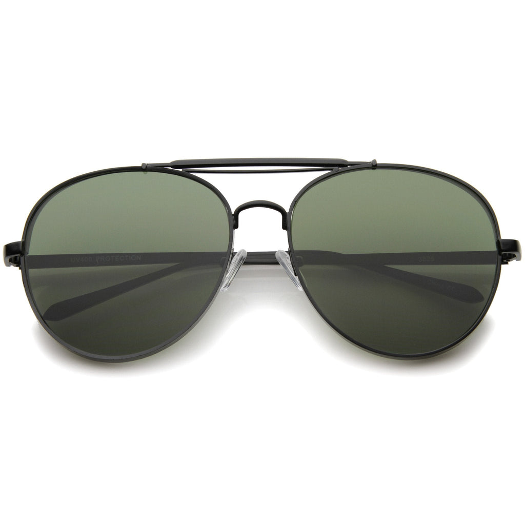 Modern Side Cover Flat Lens Aviator Sunglasses A253