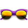 Translucent Colorful Half Frame Mirror Lens Sunglasses A249