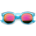 Retro Geometric Colorful Translucent Hexagon Sunglasses A248