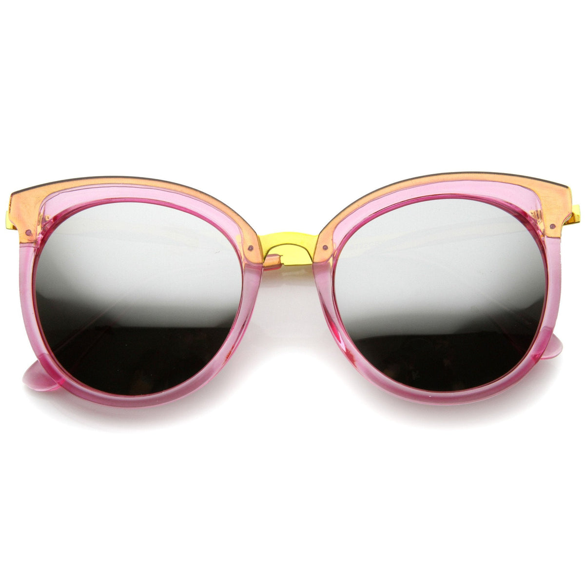 Oversize Women's Translucent Color Mirror Lens Sunglasses A247