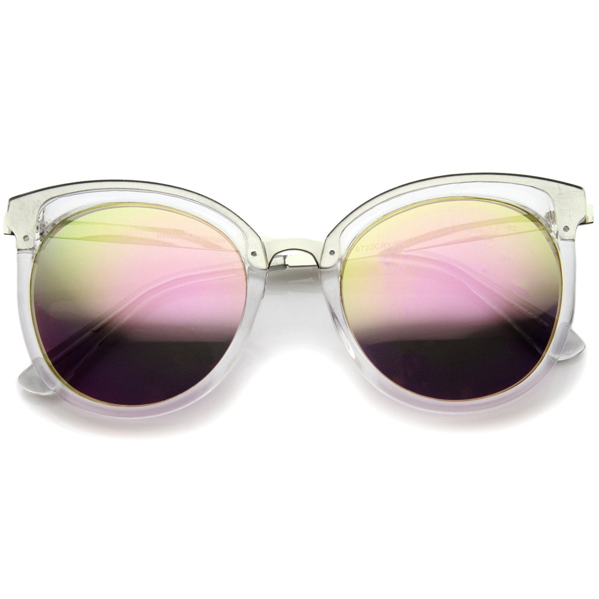 Oversize Women's Translucent Color Mirror Lens Sunglasses A247