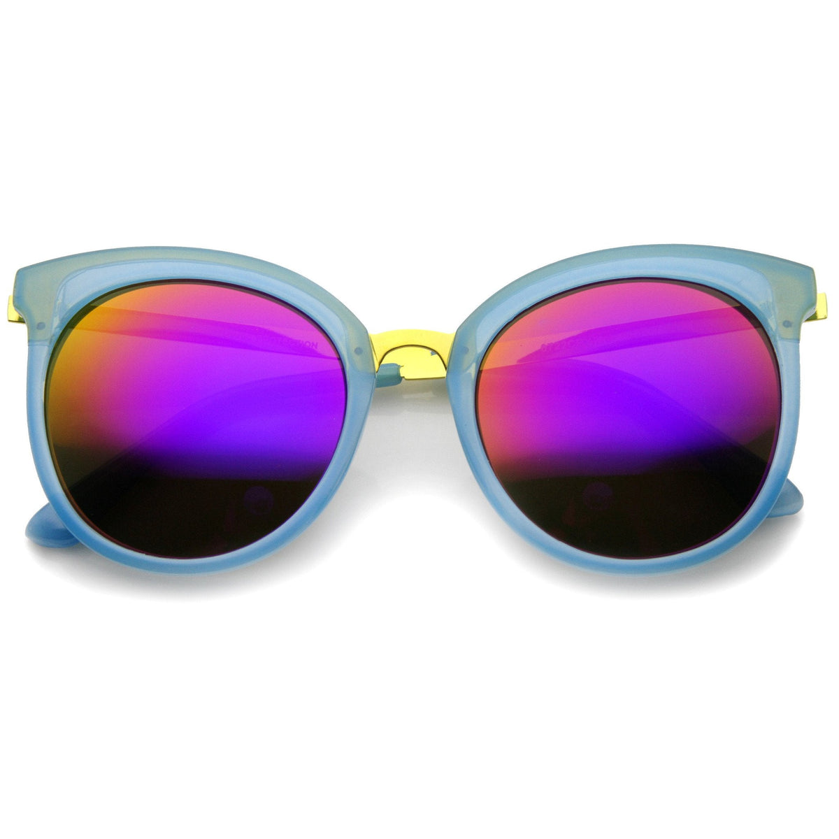 Oversize Women's Translucent Color Mirror Lens Sunglasses A247