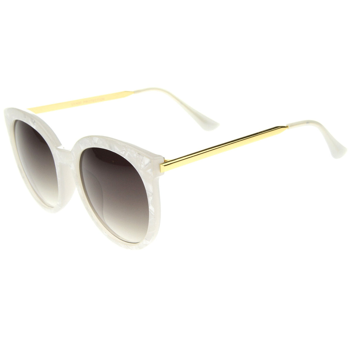 Women's Oversize Round Marble Cat Eye Sunglasses A241