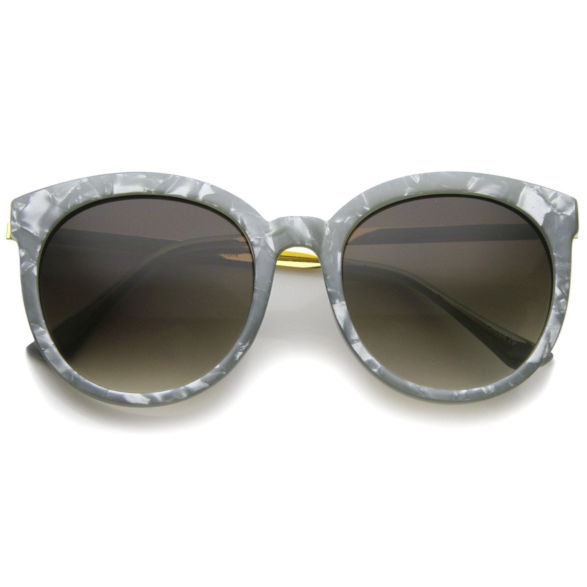 Women's Oversize Round Marble Cat Eye Sunglasses A241