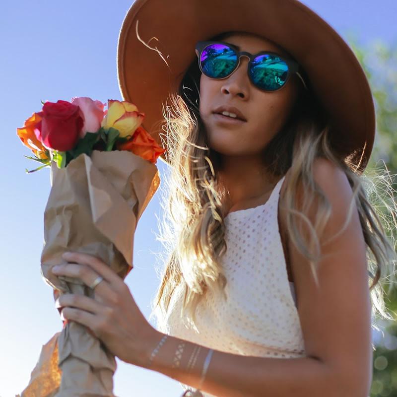Summer Fun Party Round Key Hole Mirror Lens Sunglasses 9599