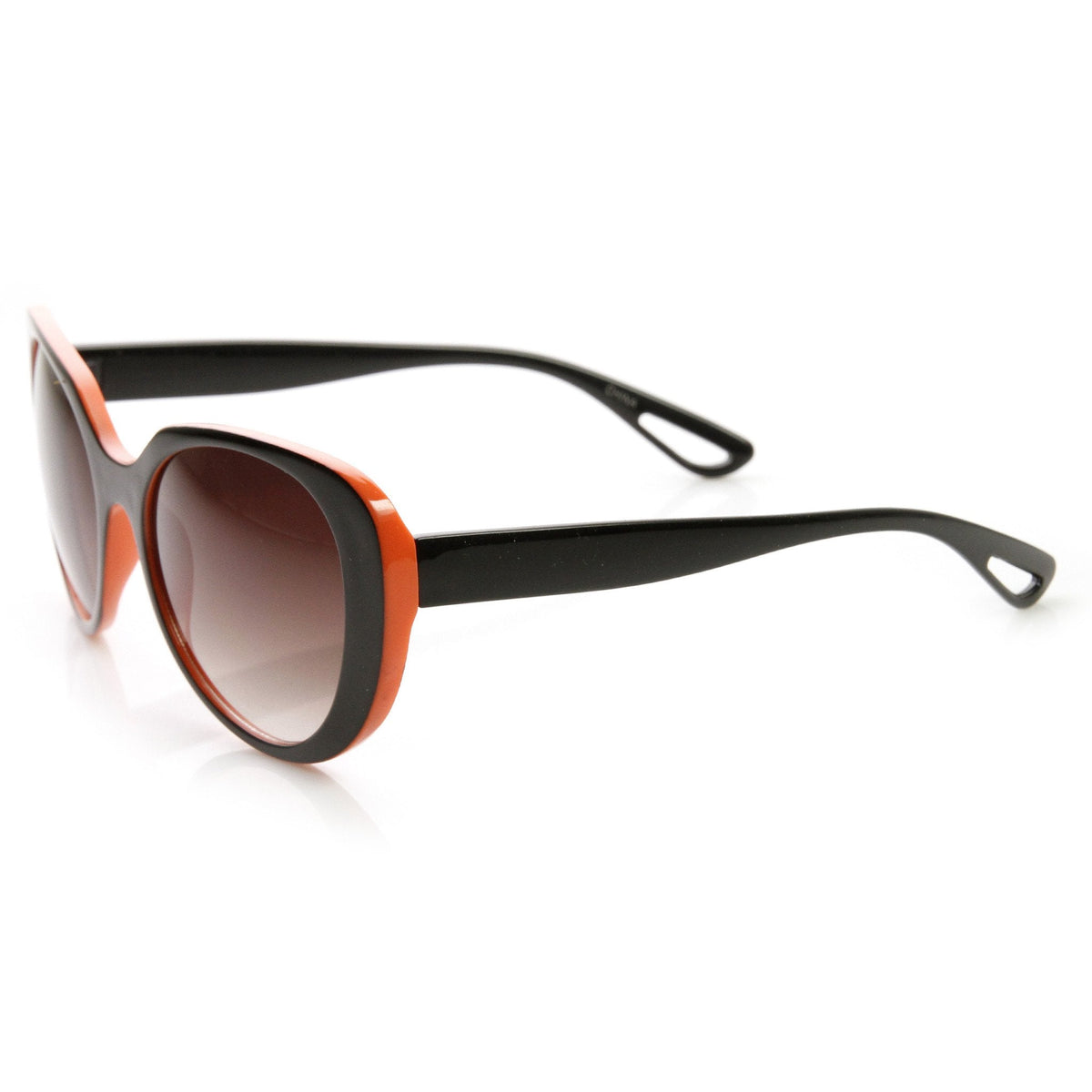 Womens Oversize Two Tone Cat Eye Sunglasses 9352