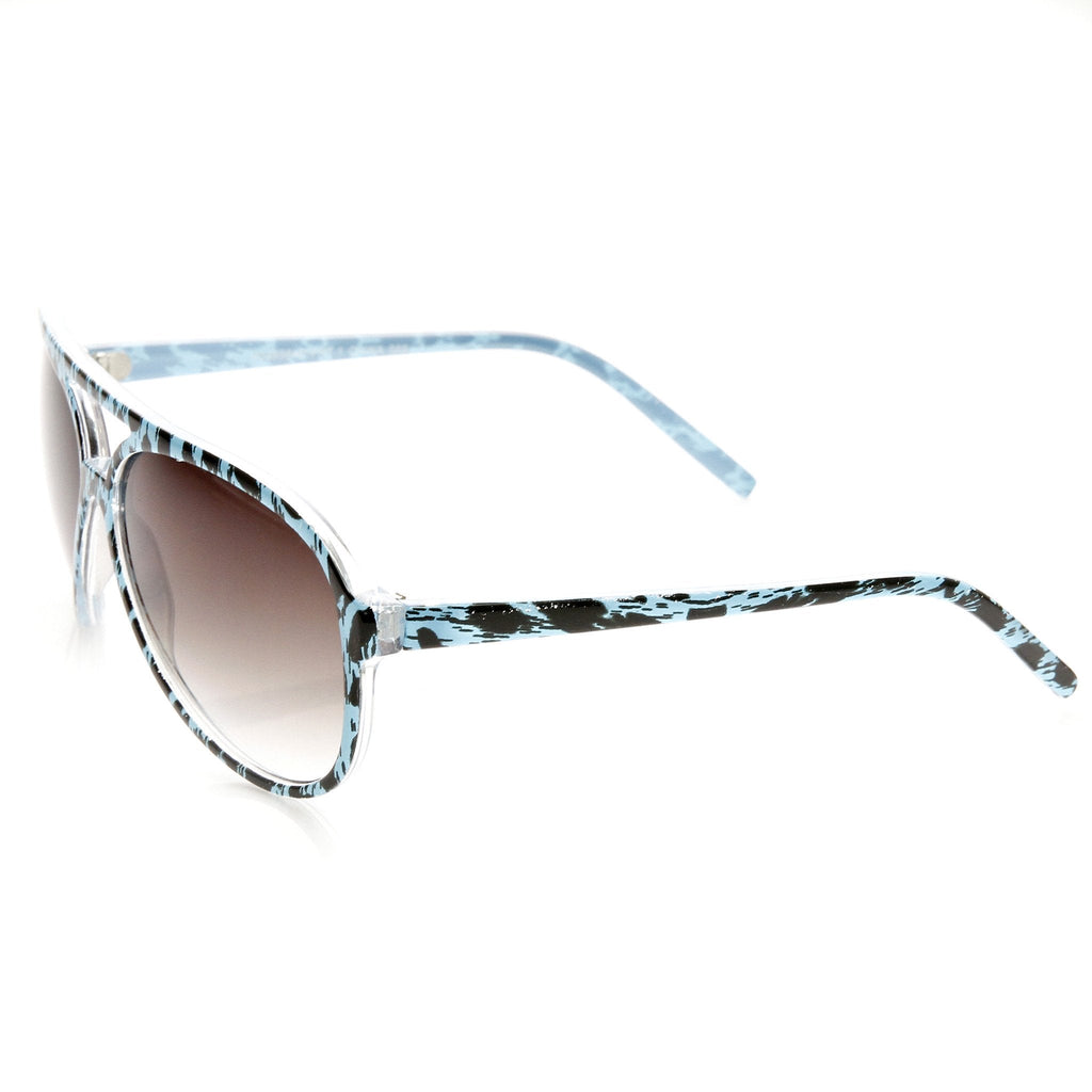 Womens Retro Colorful Cheetah Print Spotted Aviator Sunglasses 9392