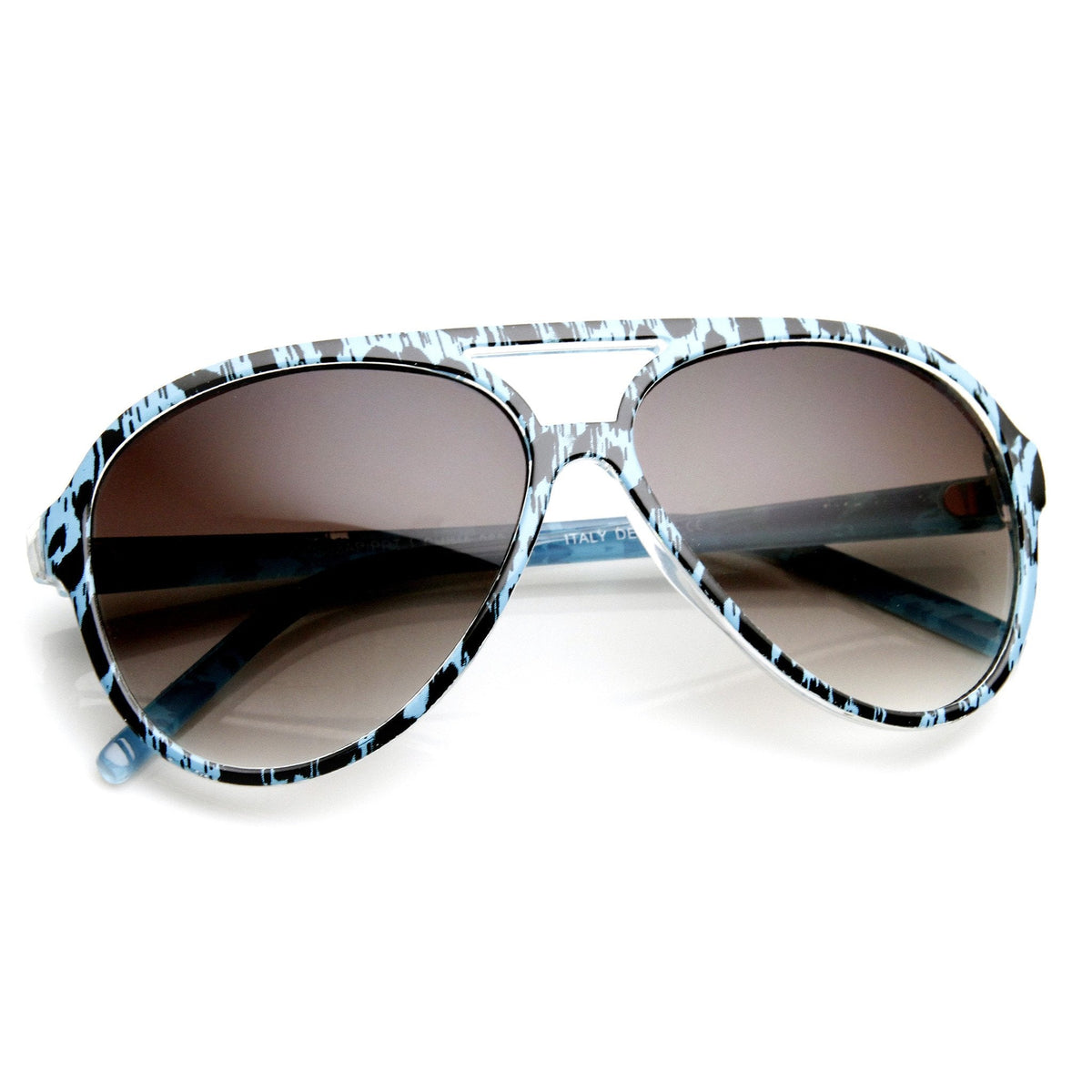 Womens Retro Colorful Cheetah Print Spotted Aviator Sunglasses 9392