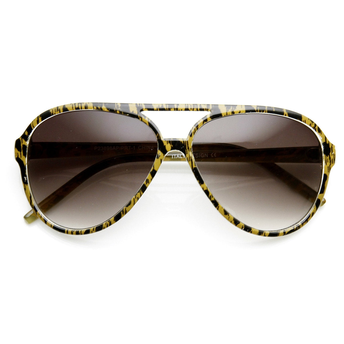Womens Retro Colorful Cheetah Print Spotted Aviator Sunglasses 9392