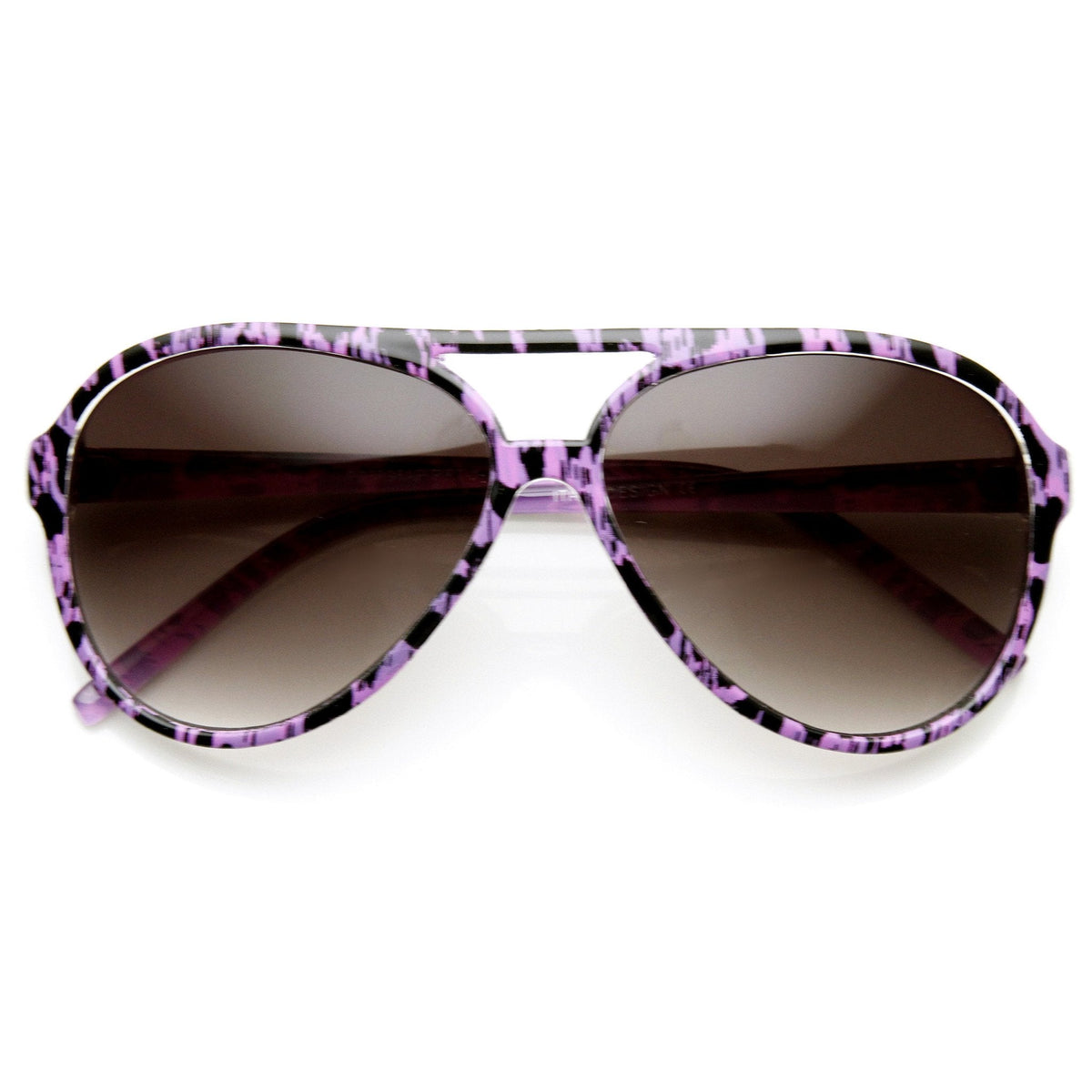 Womens Retro Colorful Cheetah Print Spotted Aviator Sunglasses 9392