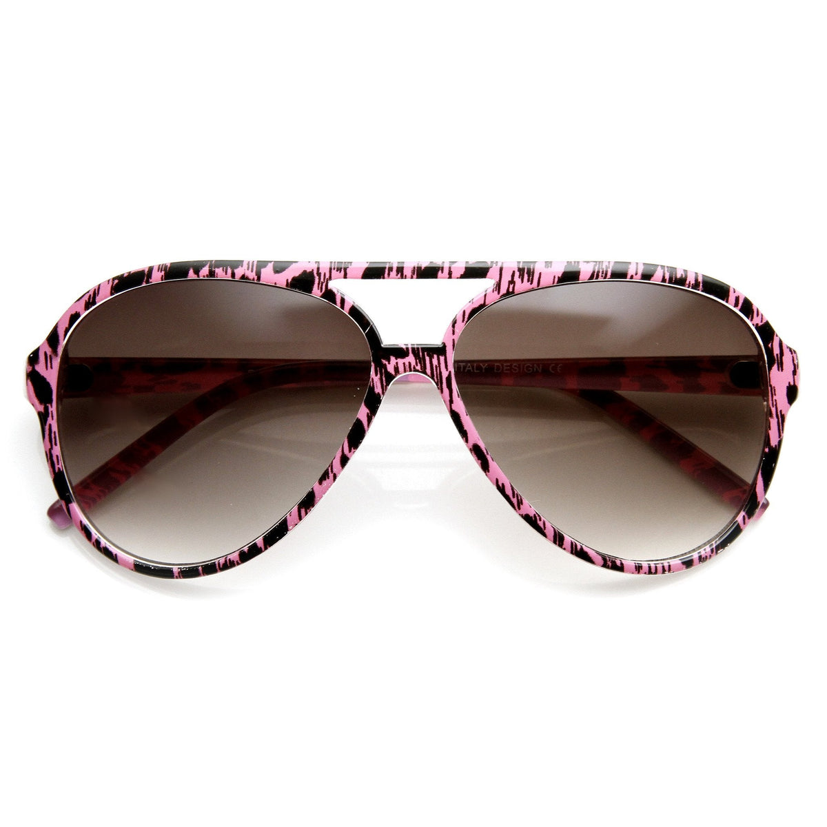 Womens Retro Colorful Cheetah Print Spotted Aviator Sunglasses 9392