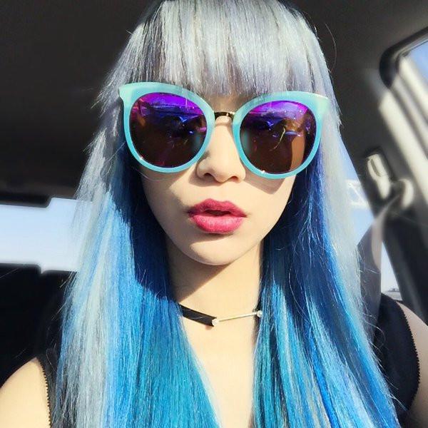 Oversize Women's Translucent Color Mirror Lens Sunglasses A247