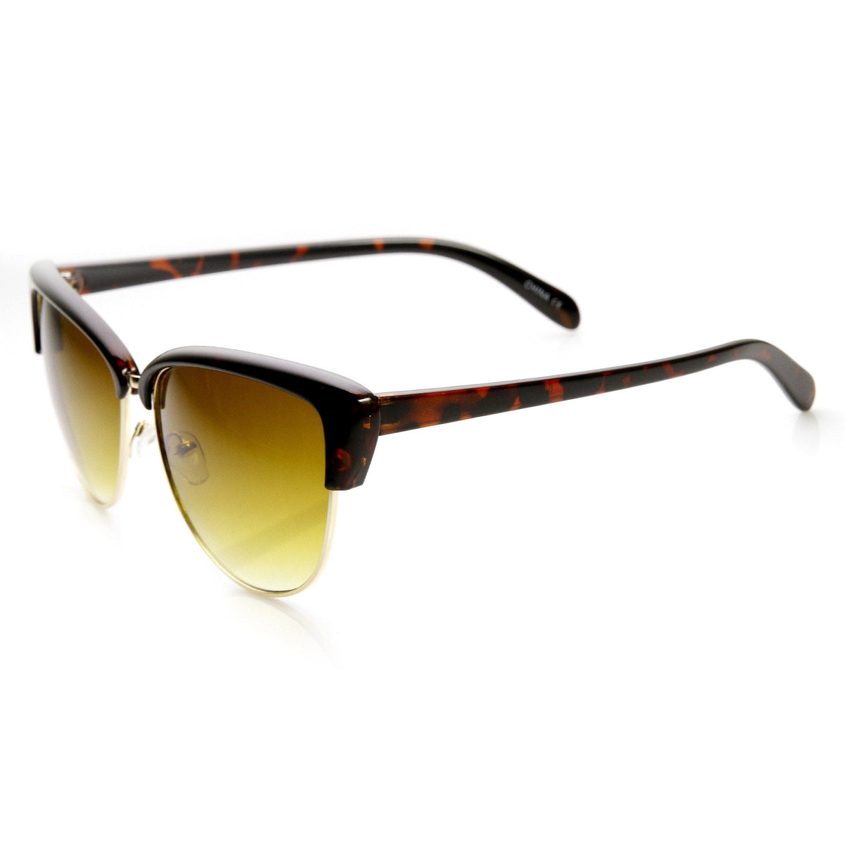 Elegant Designer Womens Fashion Half Frame Cat Eye Sunglasses 9415