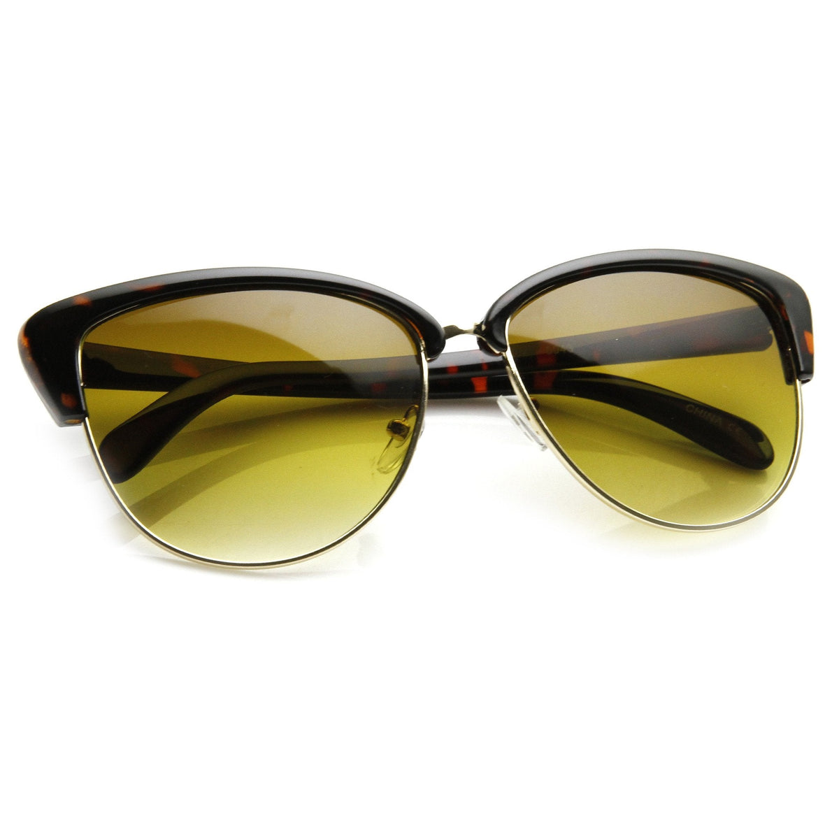 Elegant Designer Womens Fashion Half Frame Cat Eye Sunglasses 9415