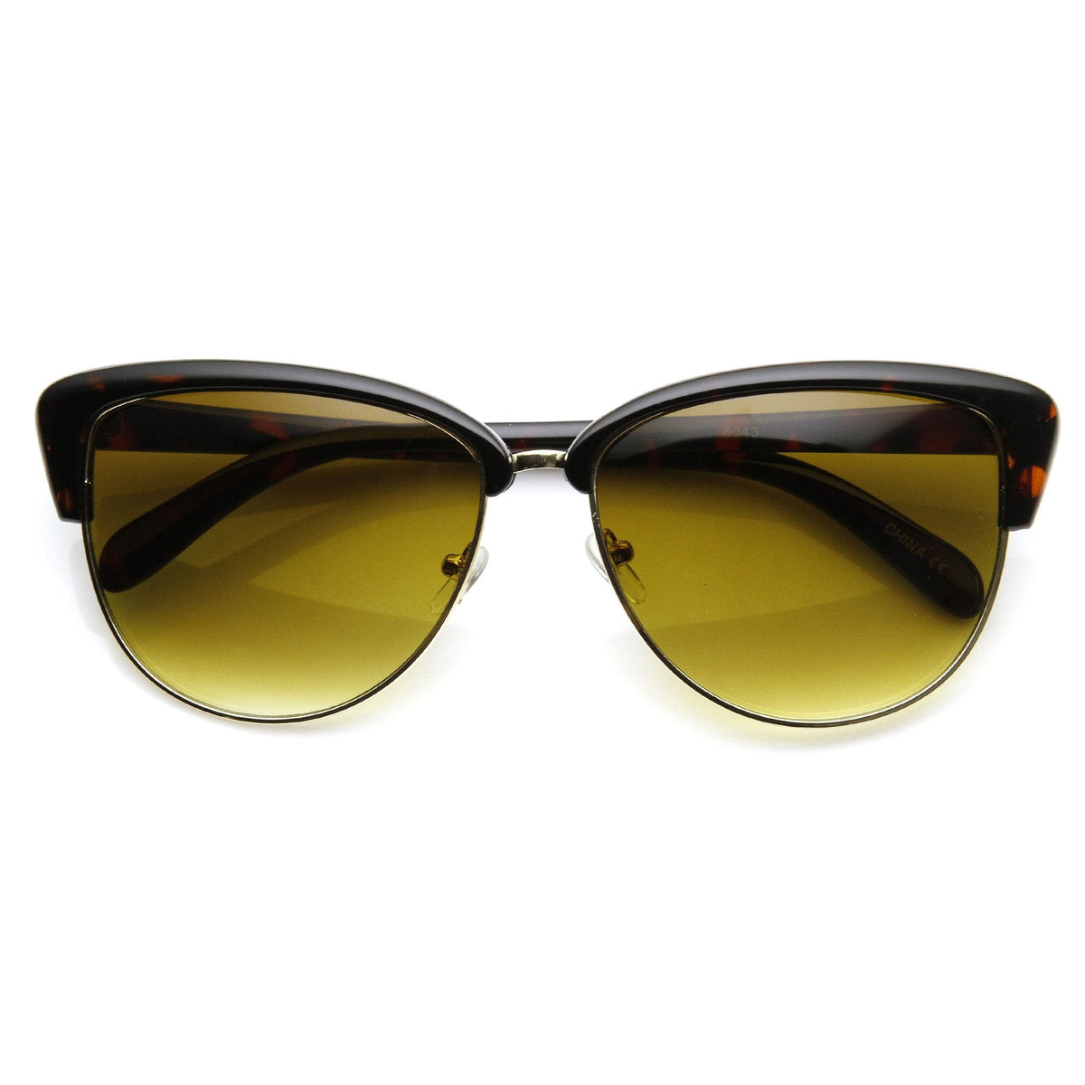 Elegant Designer Womens Fashion Half Frame Cat Eye Sunglasses 9415