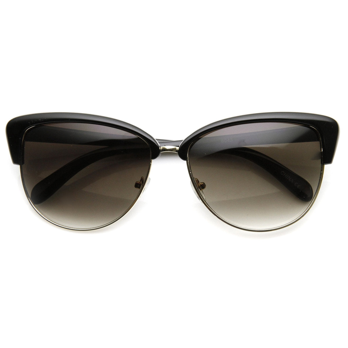 Elegant Designer Womens Fashion Half Frame Cat Eye Sunglasses 9415