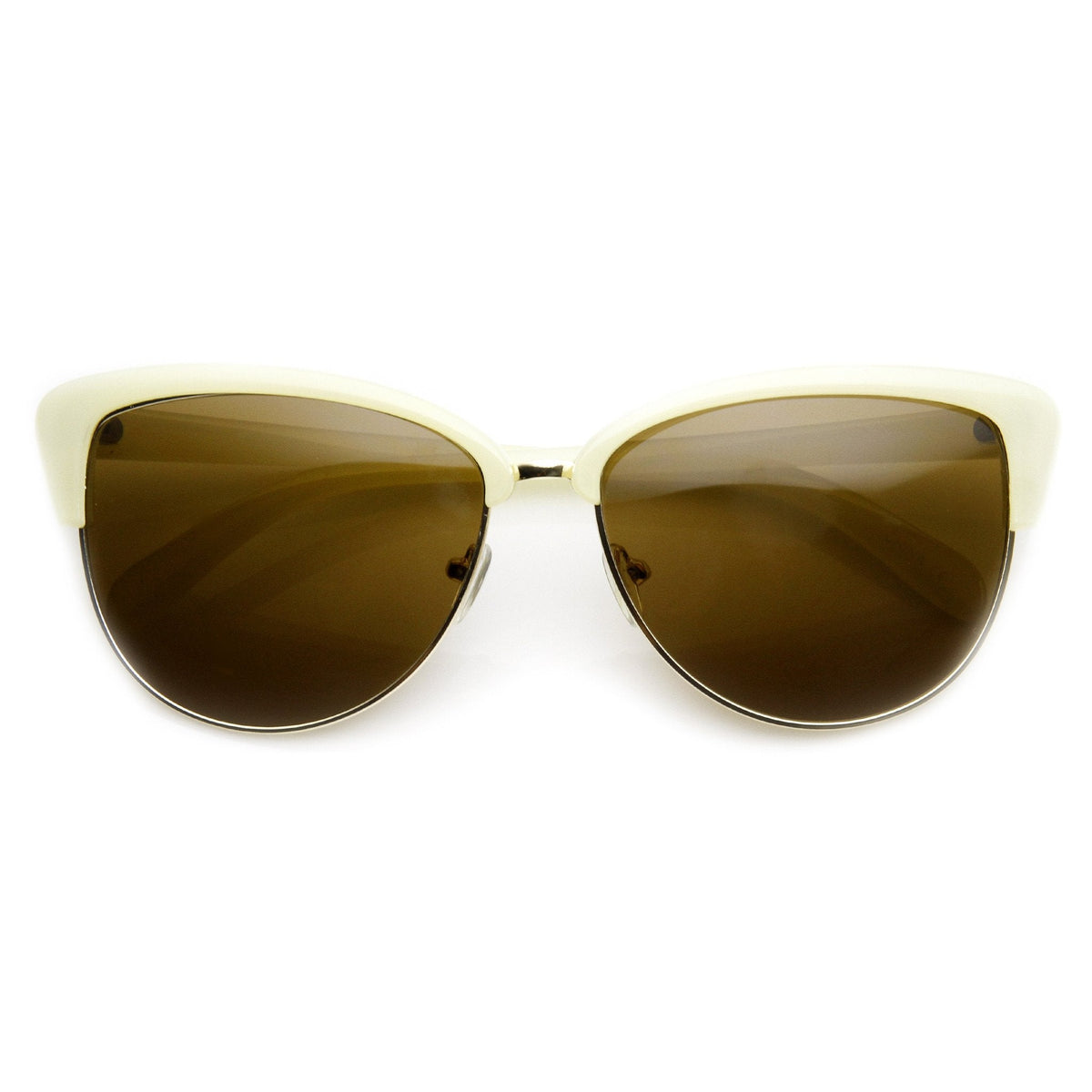 Elegant Designer Womens Fashion Half Frame Cat Eye Sunglasses 9415