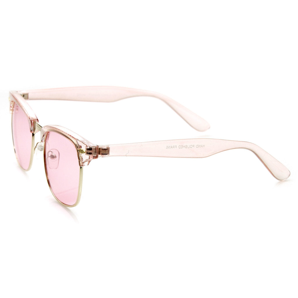 Eclectic Cute Pastel Pearl Color Half Frame Sunglasses 9430