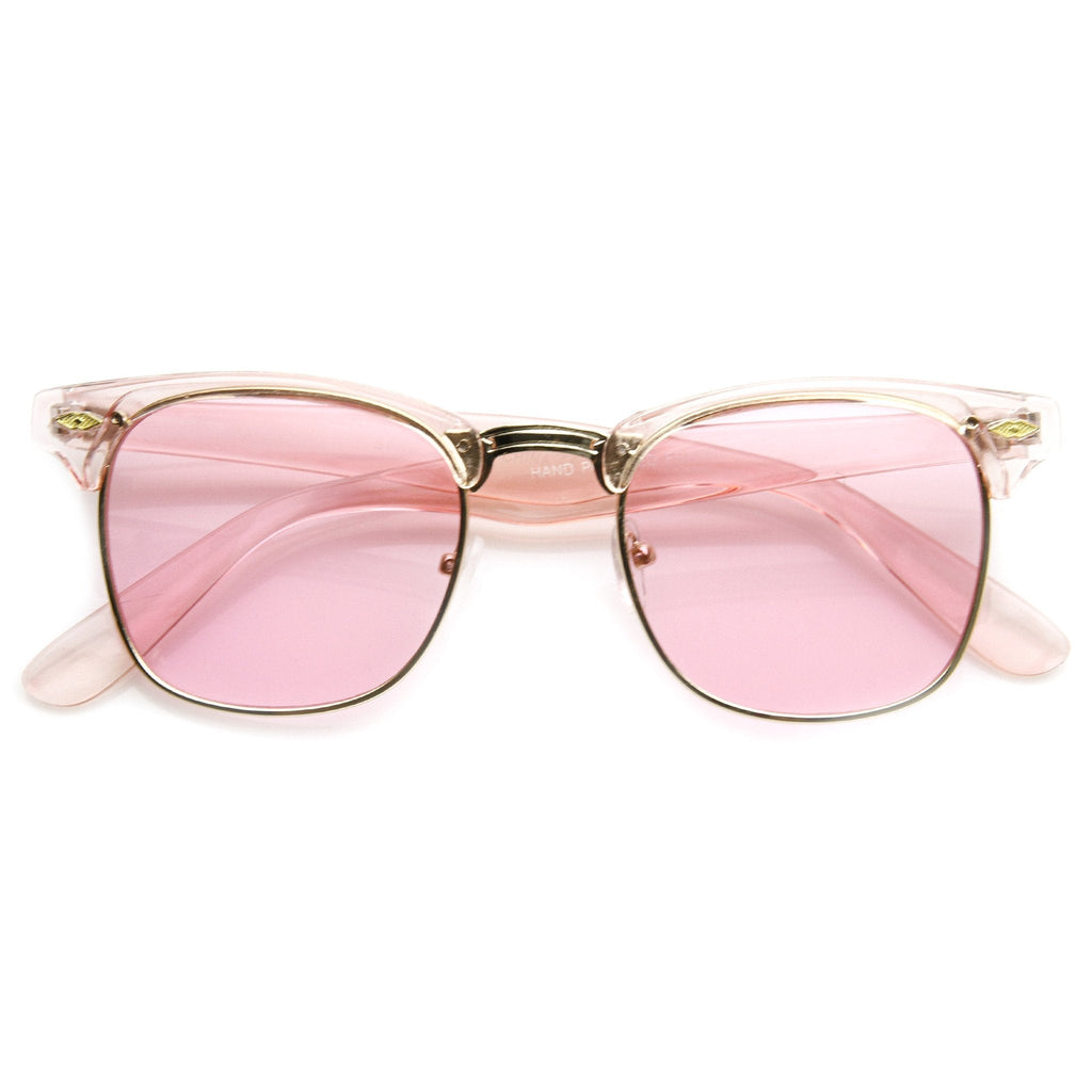 Eclectic Cute Pastel Pearl Color Half Frame Sunglasses 9430