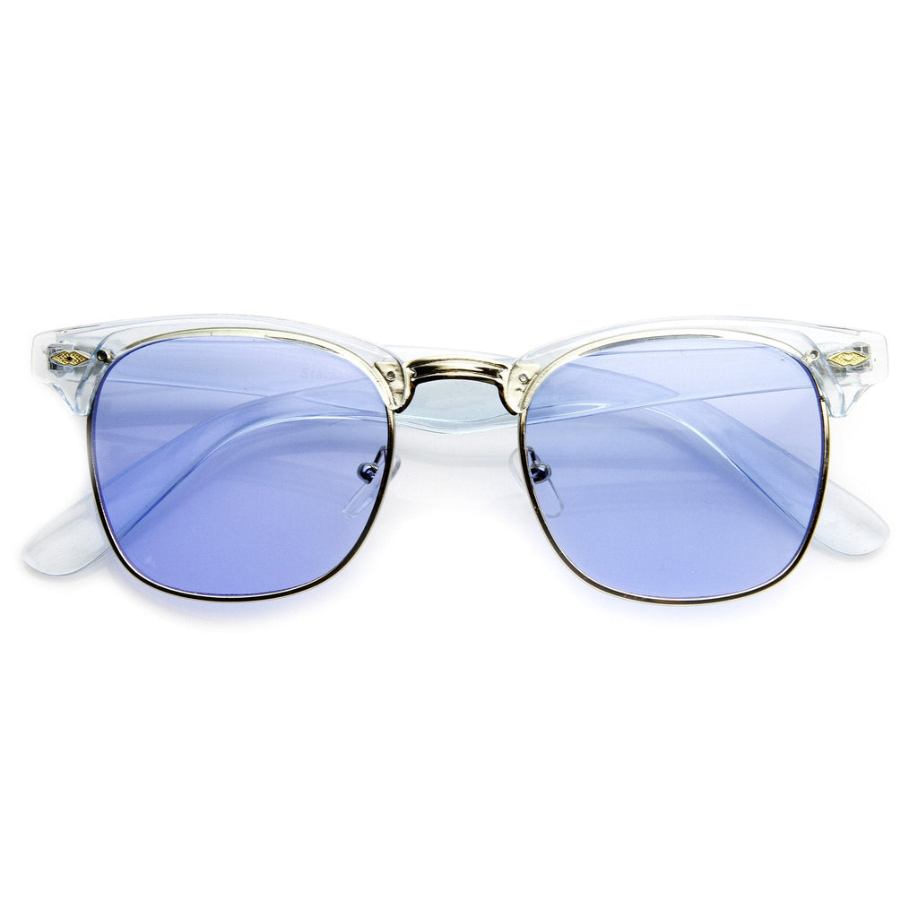 Eclectic Cute Pastel Pearl Color Half Frame Sunglasses 9430