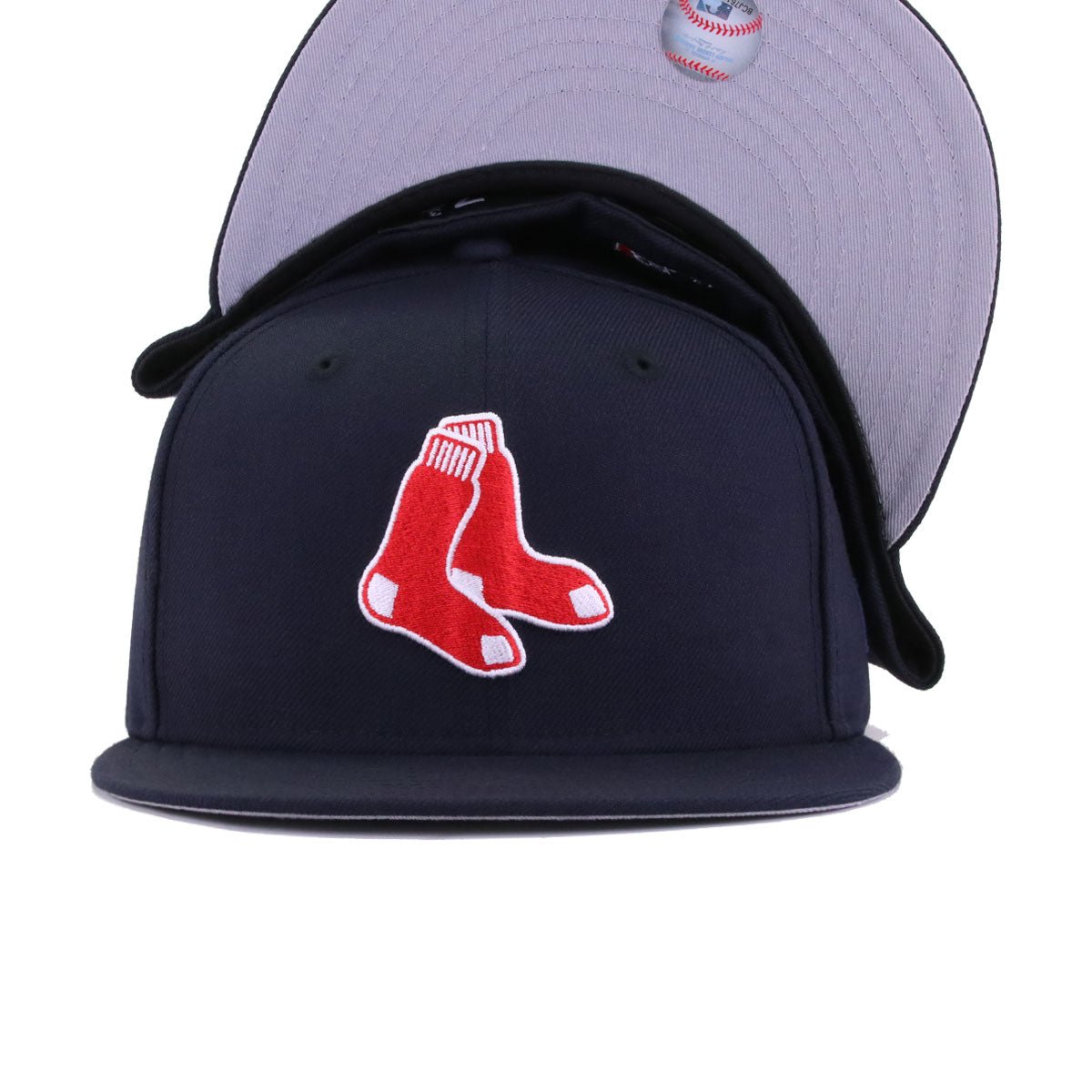 Boston Red Sox Navy Socks New Era 59Fifty Fitted