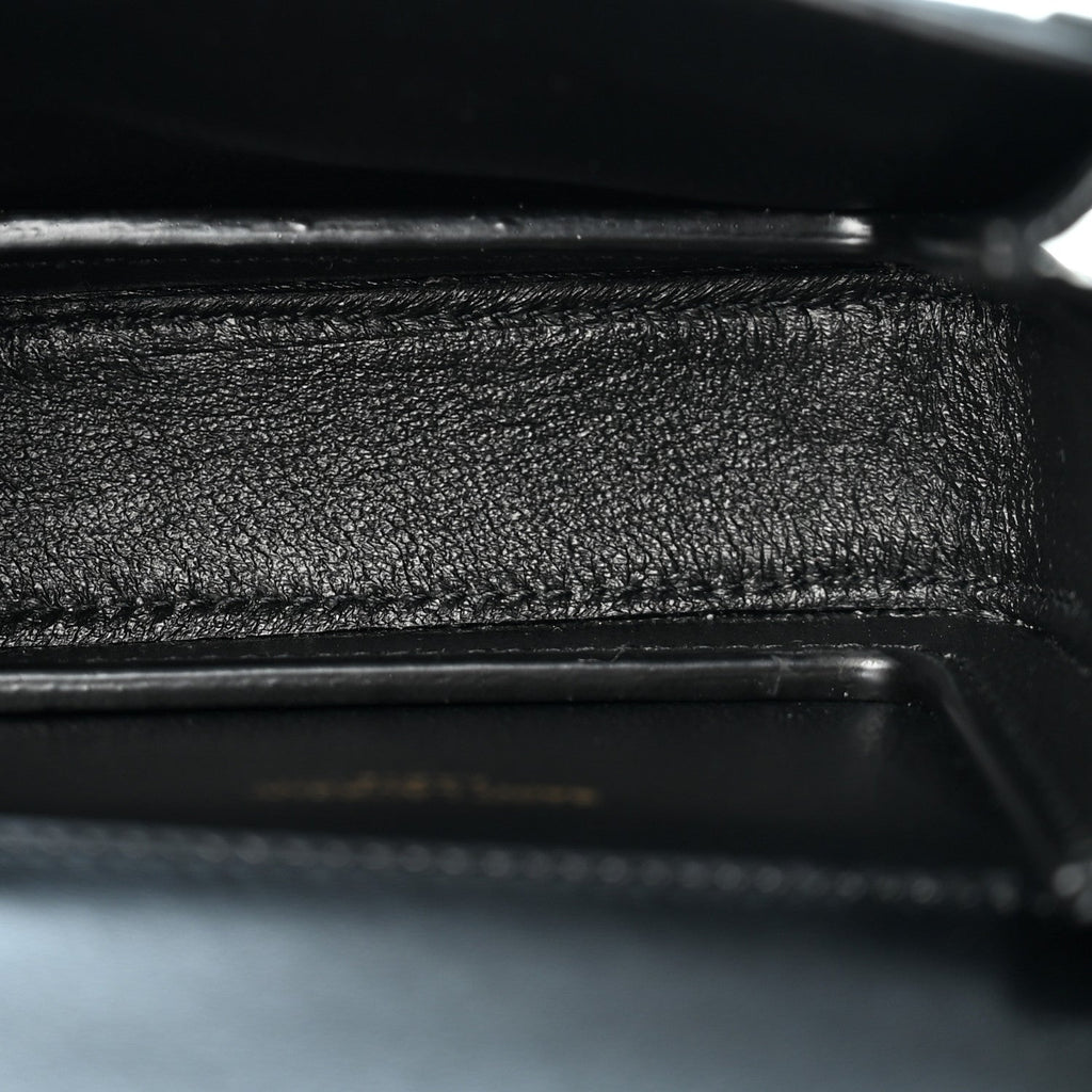 Smooth Calfskin Micro Solferino Satchel Black