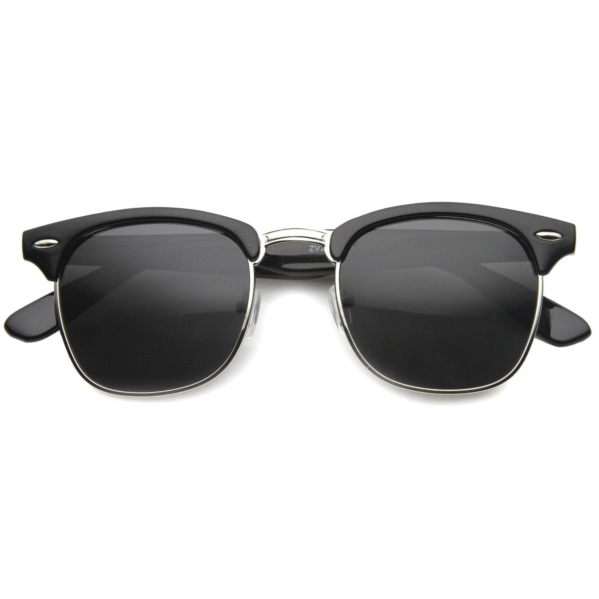Vintage Half Frame Polarized Horned Rim Sunglasses
