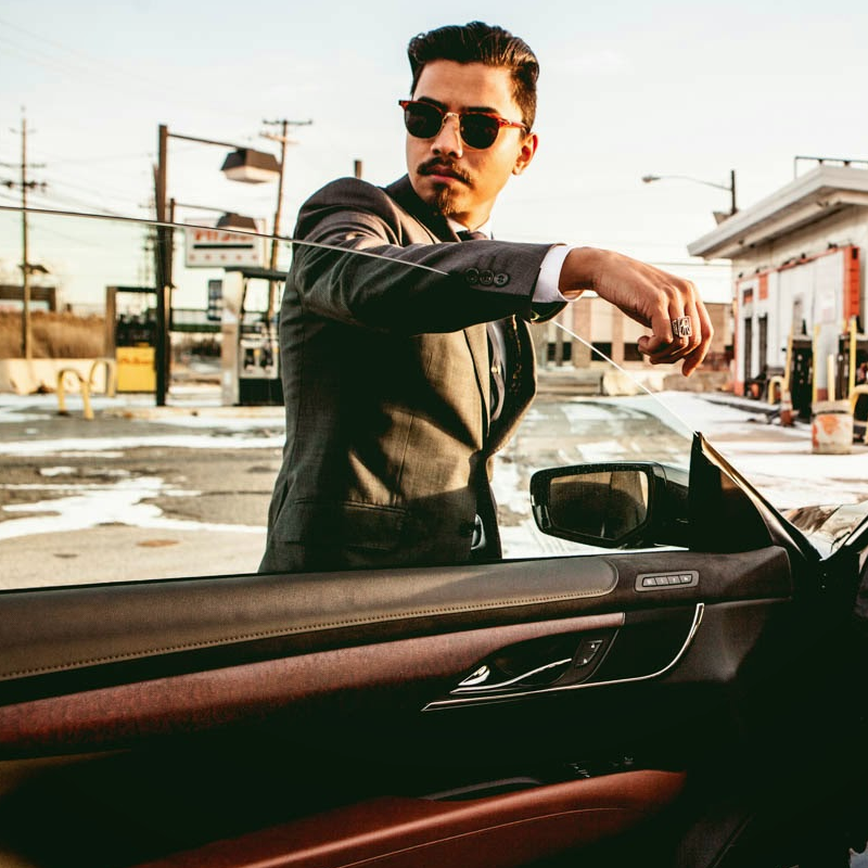 Vintage Half Frame Polarized Horned Rim Sunglasses