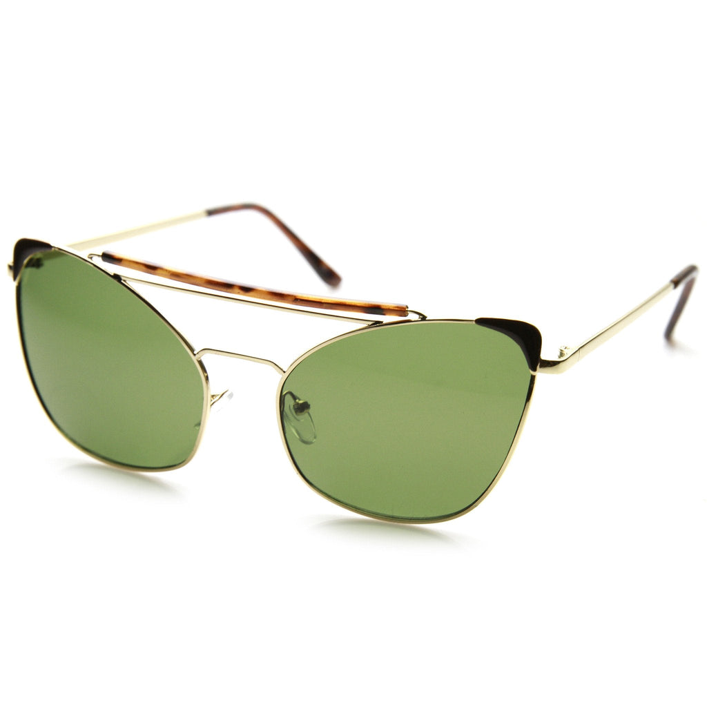 Unique Retro Steampunk Cat Eye Aviator Sunglasses  9493