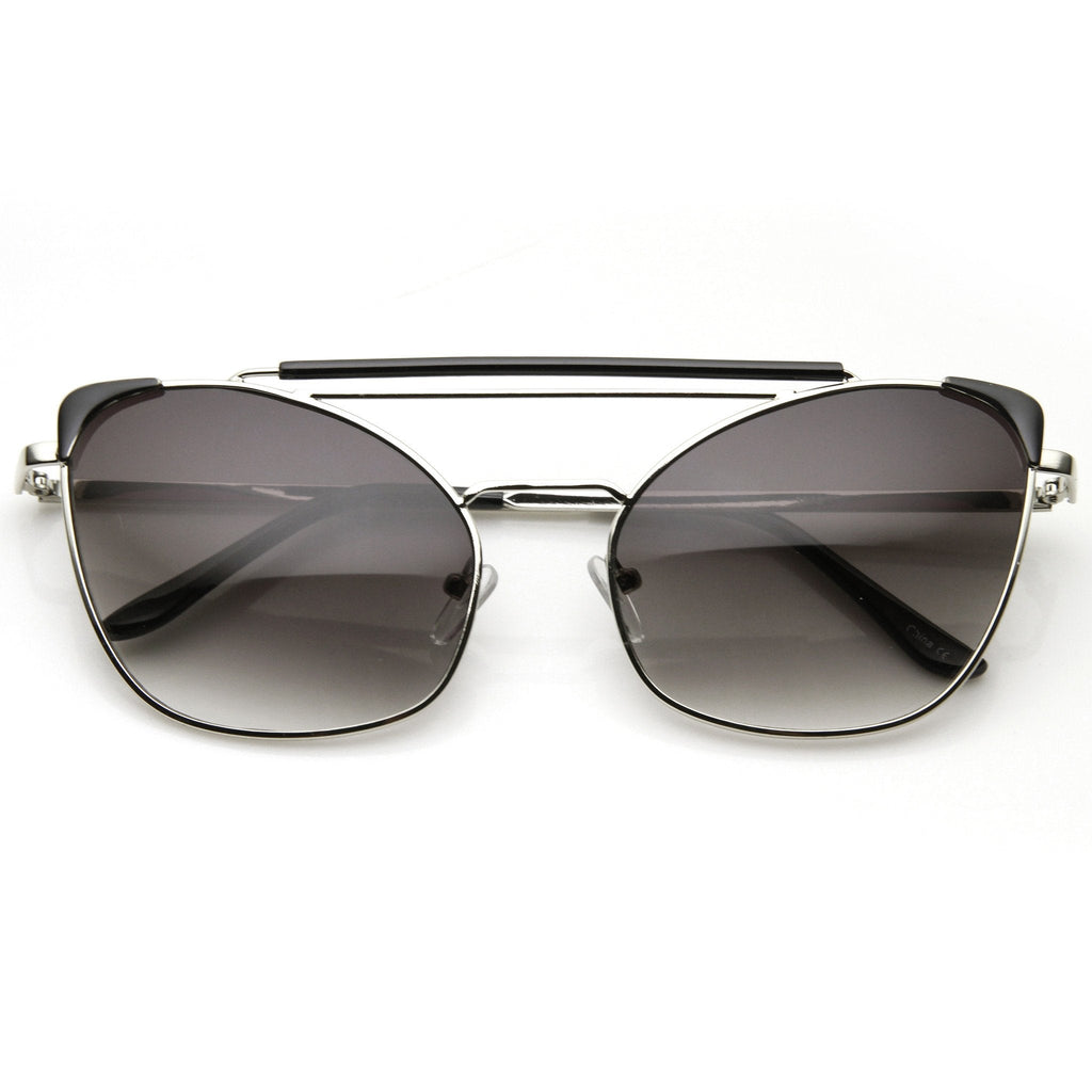 Unique Retro Steampunk Cat Eye Aviator Sunglasses  9493